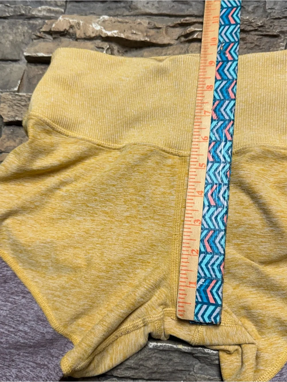 Alo Yoga Alosoft Sheila Leggings Women Medium Yellow Gray High Waist Active Gym
